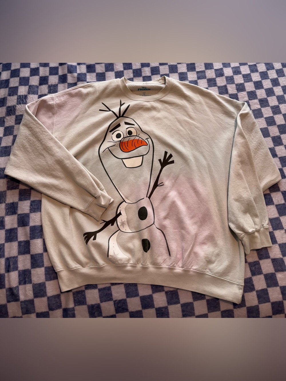 Disney Olaf Pastel TyeDye Graphic Crewneck Sweater